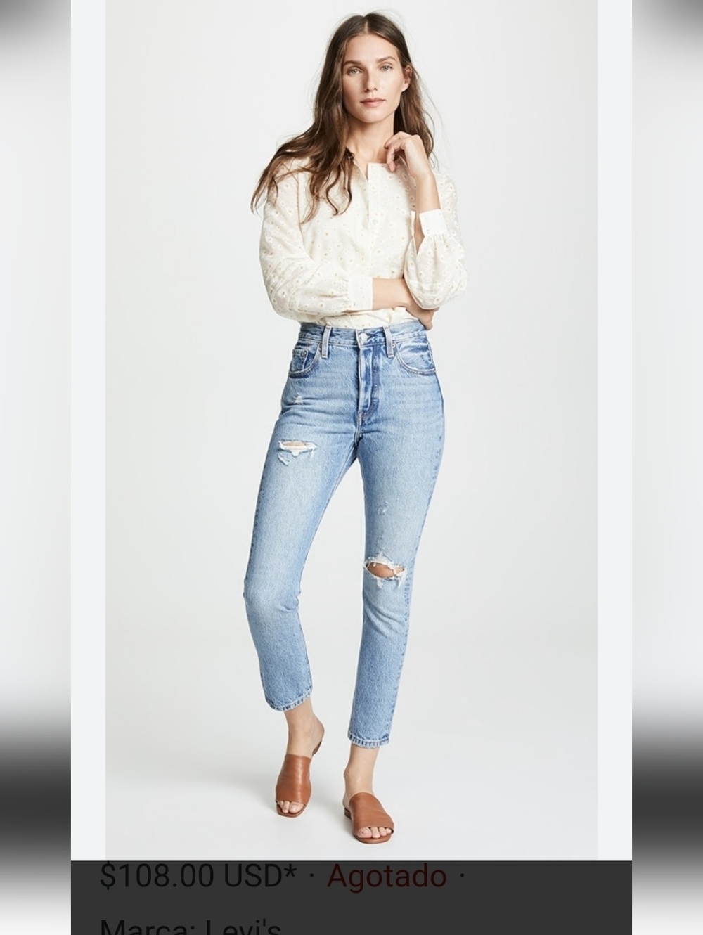 Levi's High-Rise Light Blue Distressed Women’s Jeans